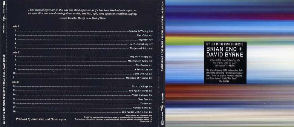 Brian ENO & David BYRNE My Life in the Bush of Ghosts Reissue